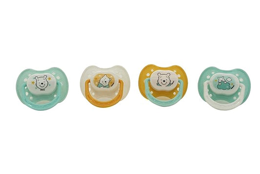 Disney Cudlie Winnie The Pooh Baby 4 Pack of Pacifiers