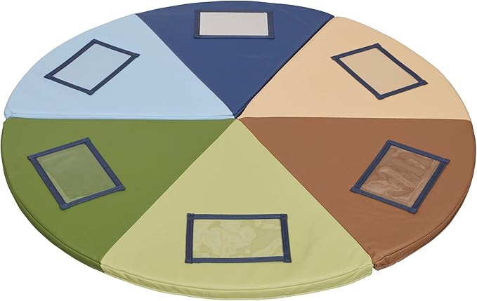 ECR4Kids SoftZone Picture Me Play Mat, Activity Mat, Earthtone