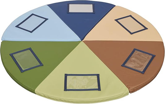 ECR4Kids SoftZone Picture Me Play Mat, Activity Mat, Earthtone