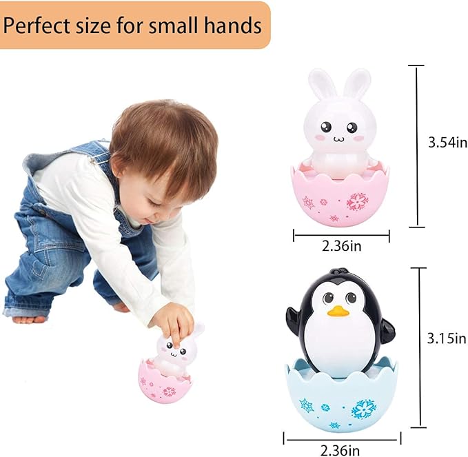 Lukax Baby Easter Egg Toys - Bunny Chick Baby Easter Basket Stuffer, Plastic Easter Egg Toys with Rattles, Toddler Easter Egg Basket Toys for Age 8 Month+