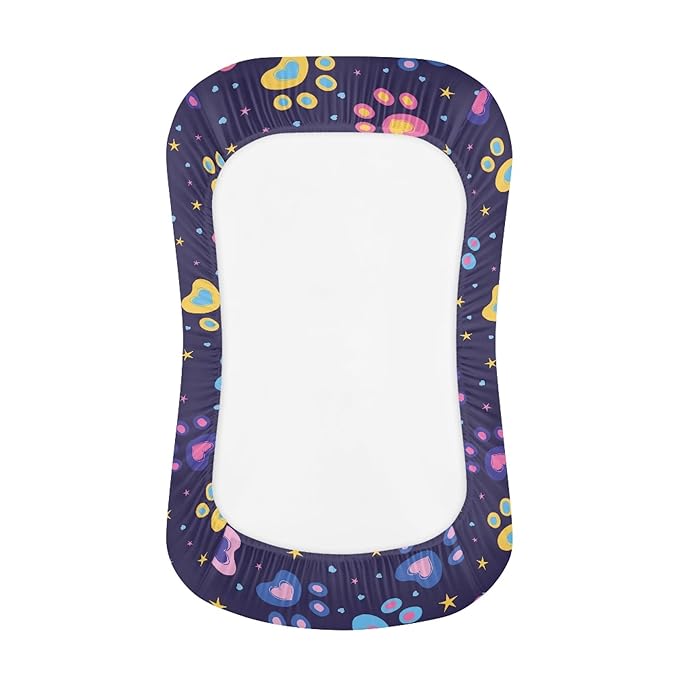Dog Paws Baby Lounger Cover for Dockatot Deluxe 0-24 Months Baby Sunflower Snuggle Me Lounger Newborn Pillow Oil Paint