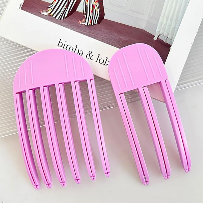 2Pcs Hair Volume Clip, Hair Root Lifter Clips Comb for Women, No-Crease Root Volumizing Clips for Fluffy Bangs (purple)