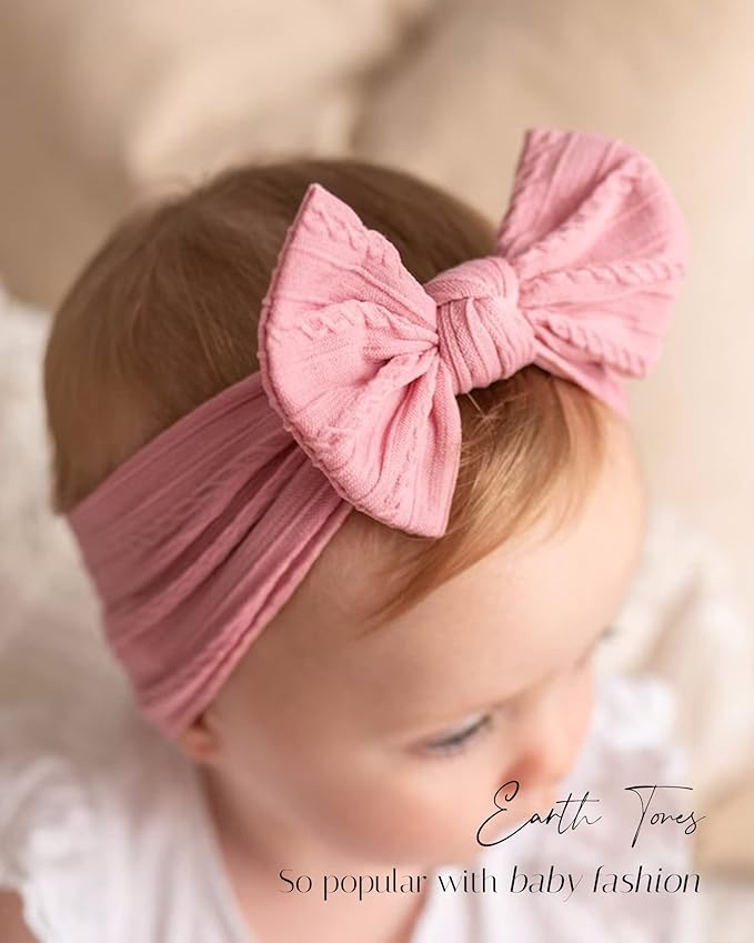 jollybows 18pcs Baby Nylon Headbands Hair Bow Elastics Hairbands Hair Accessories for Baby Girls Newborn Infant Toddlers Kid