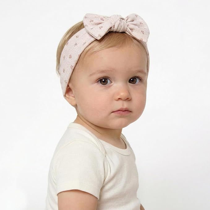 KIDOCHEESE Baby Girl Headbands with Bows Soft Elastics Hairbands Hair Accessories for Newborn Infant Toddler Kids