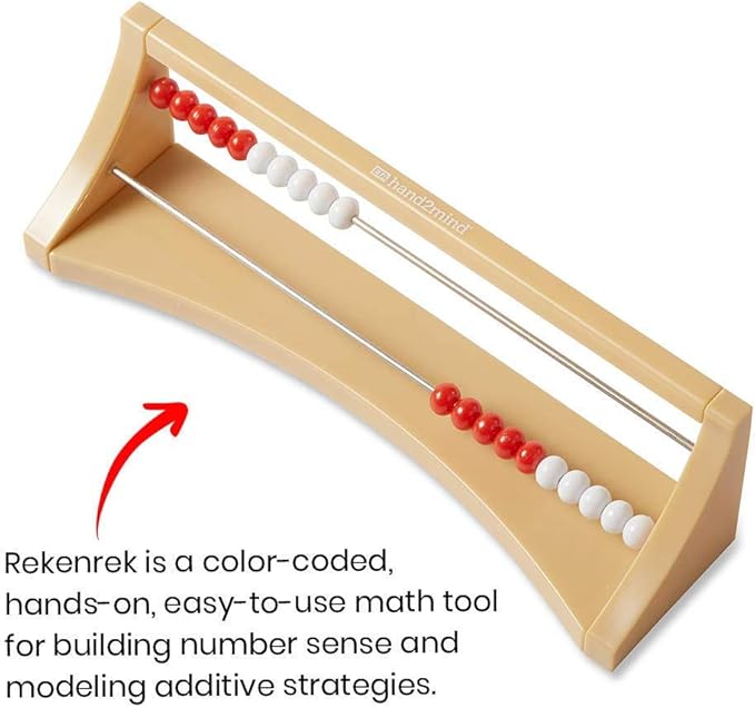 hand2mind Demonstration 20 Bead Rekenrek Classroom Set, Abacus for Kids Math, Math Manipulatives Kindergarten, Counting Rack for Kids, Counters for Kids Math, Kids Educational Toys (Set of 26)