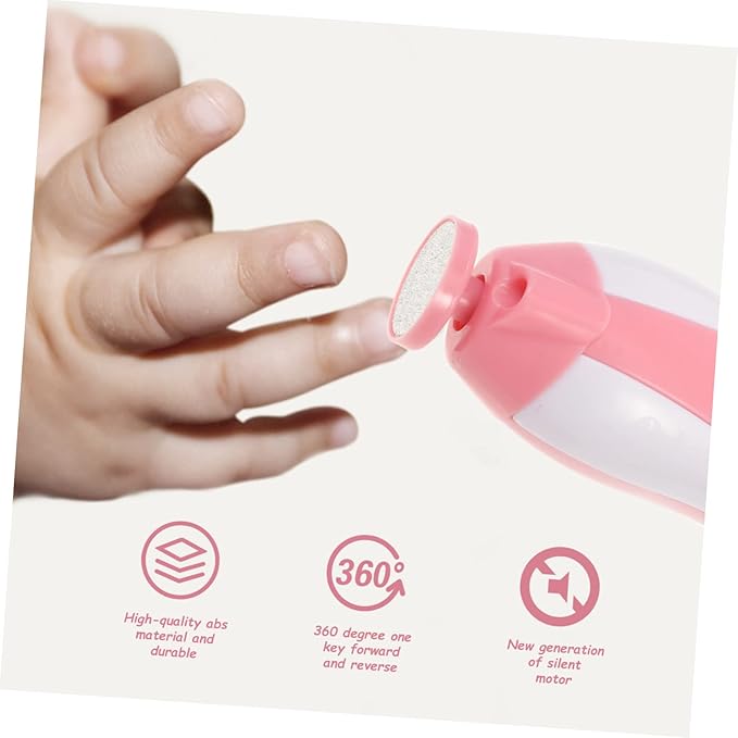 1set Electric Nail File for Boys and Girls Lightweight Ergonomic Manicure Tool Electric Nail Trimmer for and Portable