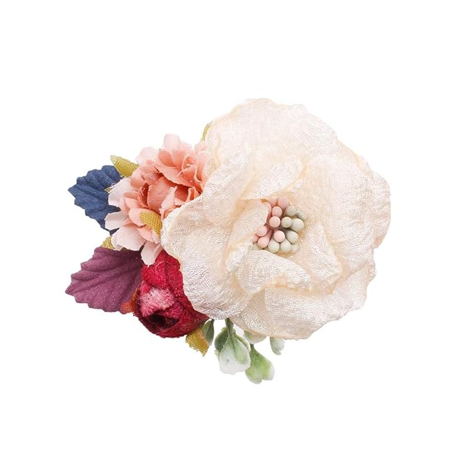 Flower Hair Clips Set-Cherrboll 3pcs Floral Hair Bow Accessories for Baby Girl Toddles Teen Gifts