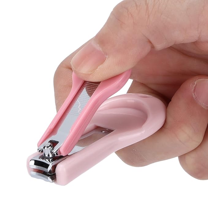 Baby Nail Kit Baby Nail Clippers Set with Cute Case Nail Clipper Scissors Tweezers Baby Nail File Baby Nail Grooming Kit Kids Nail Clippers for Newborn Infant Toddler(Cartoon fan)