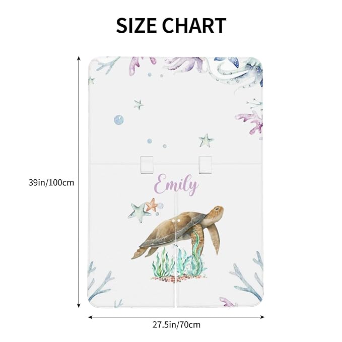 Personalized Baby Car Seat Canopy for Babies, Custom Name Car Seat Covers for Baby Girls, Sea Turtle Opening Minky Nursing Breastfeeding Cover for Infant, Carseat Canopies for Newborn