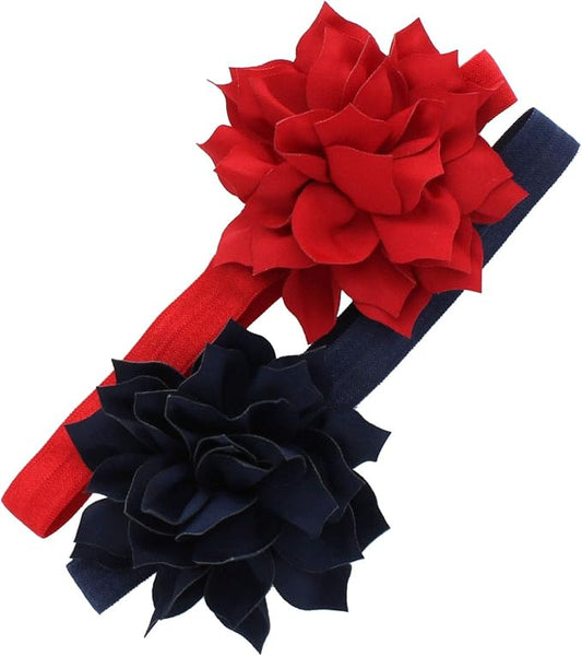My Lello Petal Flower Headbands Baby - Girls - Toddler Stretchy Elastic Pair