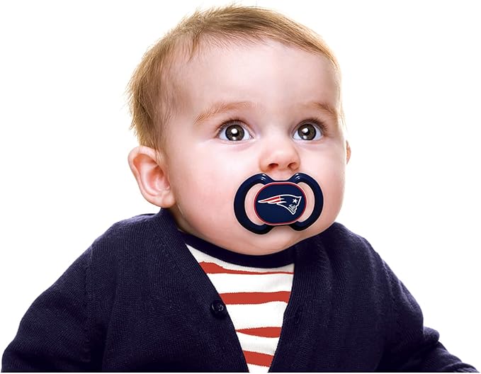 Baby Fanatic Pacifier 2-Pack - NFL New England Patriots - Officially Licensed League Gear