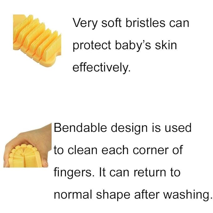 Nail Scrubber Cleaning Brush for Kids Baby Soft Bristle (2PCS)