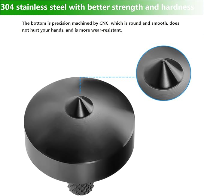 Stainless Steel Spinning Top, Precision Mini Desktop Gyroscope, Kill Time Reduce Stress ADHD Toys, Perfect Balance Gyro (Black Style 2)