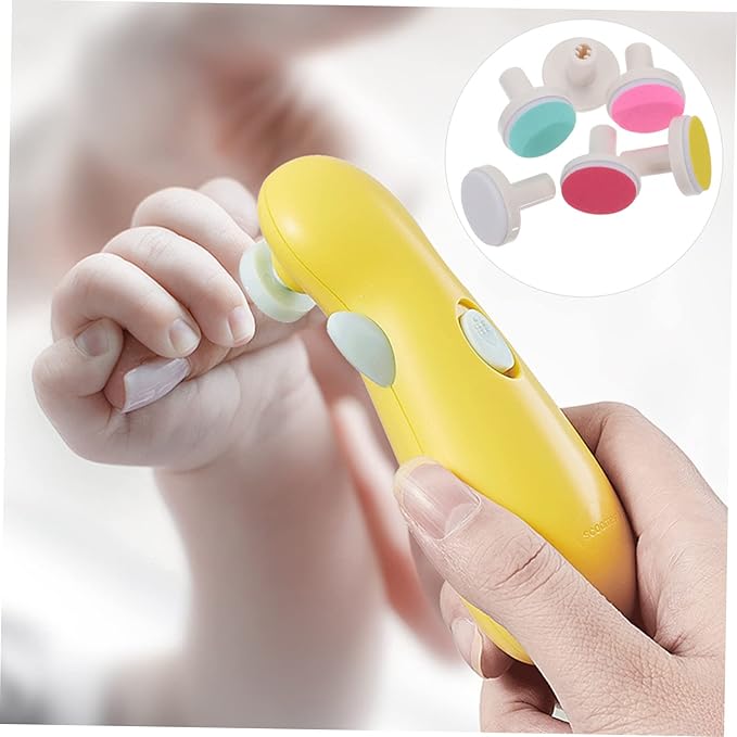 Baby Nail File Replacement Pads 0.78In Electric Nail Grinding Heads Soft Safe for Infant Toddler Grooming Compatible with Standard Trimmers 6Pcs