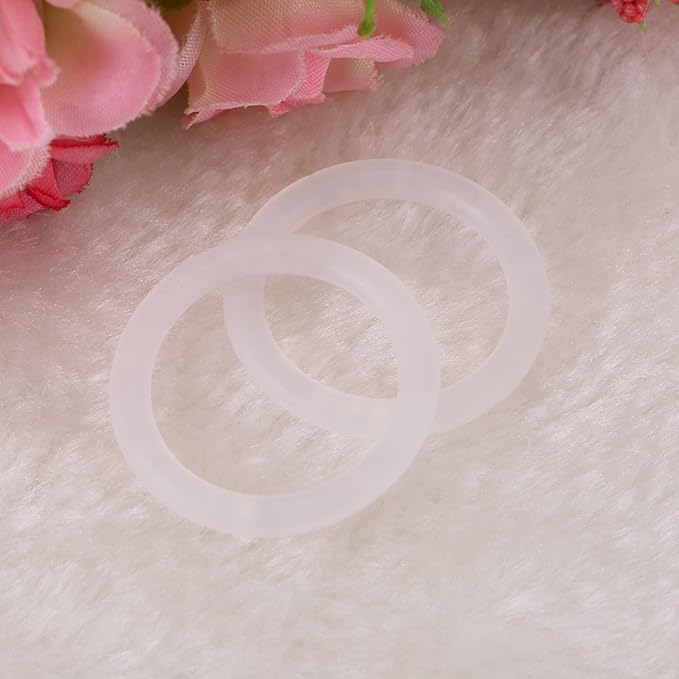 20pcs Baby Pacifier Safy Silicone O-Rings Dummy Pacifier Chain for Infnat Clips Adapter Holder for Baby Show or Birthday Gift(Transparent)