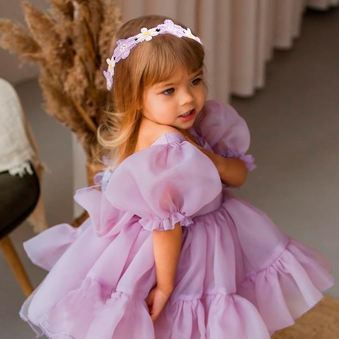 New Model Baby Girl Nylon Headbands Nylon Flower Elastic Hairbands 3pcs Hair Accessories Gift for Newborn Infant Toddlers (BF-XKFD008)