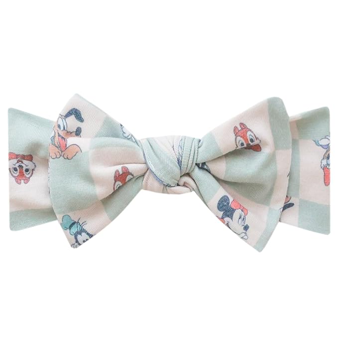 Copper Pearl Baby Stretchy Soft Knit Headband Bow Mickey Mouse & Friends