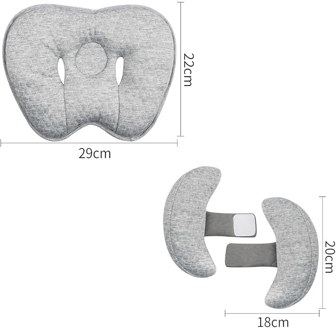PENINSULA LOVE Baby Head Neck Support Pillow, 2 in 1 Baby Travel Pillow Banana Shape Adjustable Head Cushion for Toddler Kids Pushchair Stroller Car Seat