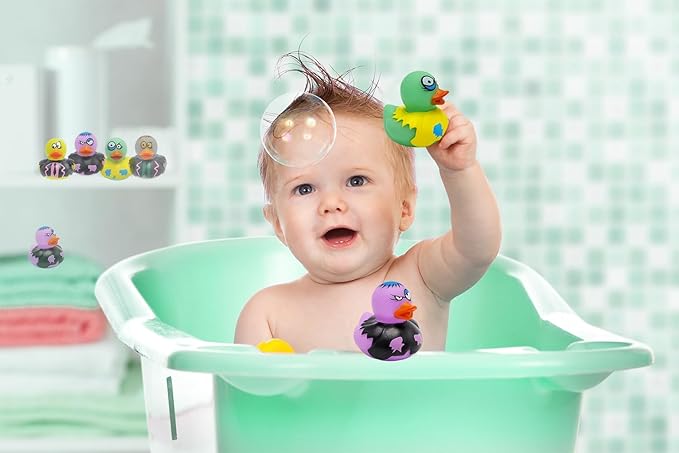 Halloween Zombie Rubber Duck Toy Duckies for Kids, Bath, Birthday Baby Showers Summer Beach and Pool Activity, 2" (200-Pack)