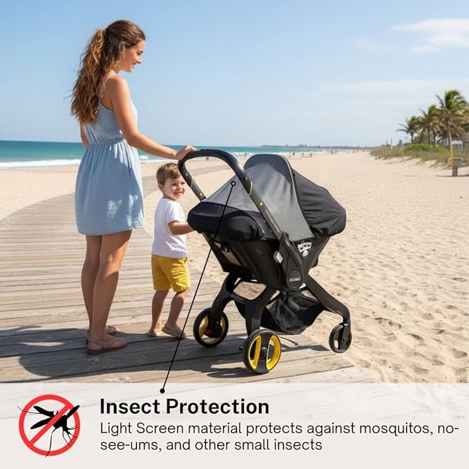 SASHA'S Sunshade & Insect Cover Compatible with The Doona Infant Car Seat Stroller (Stroller not Included)