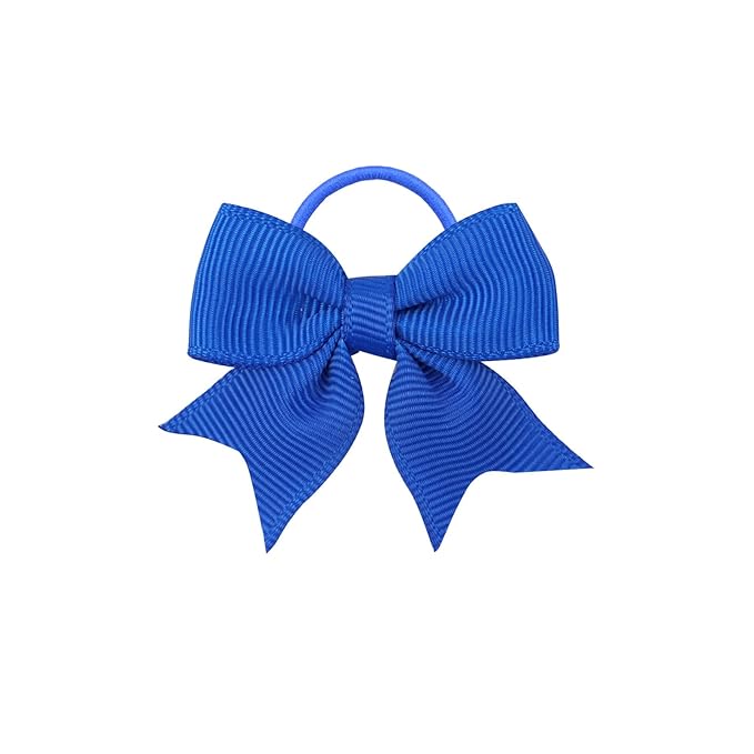 A set of two Cute Bow-shaped Elastic Hair Clips for Children. (Cobalt blue)