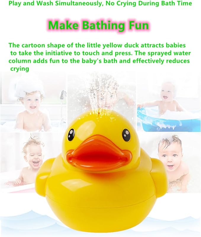 Bath Toys , Duck Spray Water Bath Toy, Rechargeable Bath Toys Sprinkler Bathtub Shower Toys for Toddlers Kids Boys Girls Fun Gift , Pool Toy for Baby