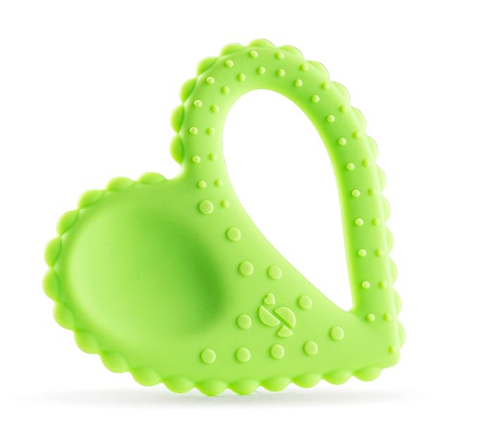 Special Supplies Teether Heart Spoon Oral Motor Therapy Tools, Textured Stimulation and Sensory Input Treatment for Babies and Toddlers, BPA Free Silicone, Dual Use Spoon Plus Teether