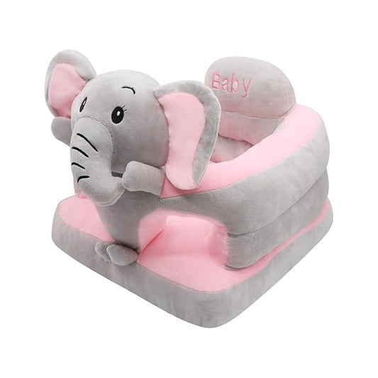 Baby Sitting Support Sofa, Sit Me Up Floor Seat for Baby, Learn to Sit Chair for Toddlers, Infant Seats for Sitting Up 3-12-24 Month (Grey Elephant)