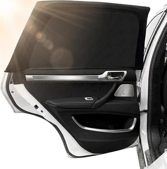 Baby Car Sun Shade for Rear Windows - 2 Pieces, Side Car Sunscreen, UV Protection for Babies and Children, Universal Fit and Easy Installation