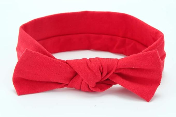 Toptim Baby Headbands Cotton Knotted, Girl's Rabbit Ear Hairbands for Newborn,Toddler 8-Pack (Multicoloured, one size)
