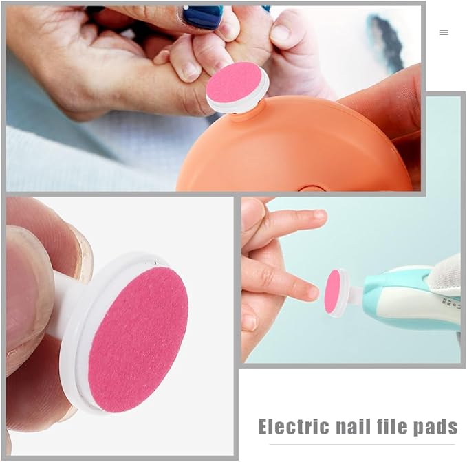 Angoily 24pcs Rechargeable Electric Nail Trimmer Simply Nail Cutting Heads Childern Thumble Trimmer Thumble Accessories
