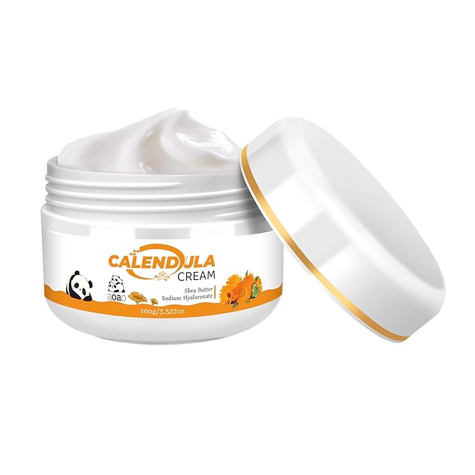 AOAO Calendula Cream, Plant-Based Moisturizer, Gently Hydrates Dry Sensitive Skin for Baby & Kids Face and Body, Natural Botanical Face Cream for Soothing Nourishing Care, No Paraben, 3.53oz