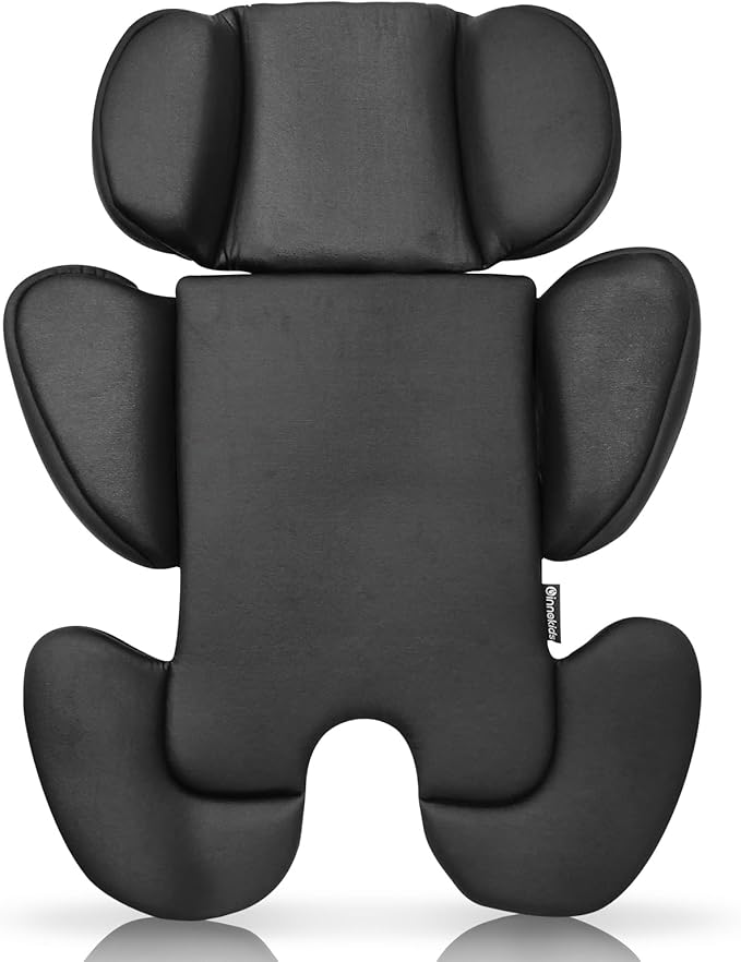 Innokids Infant Car Seat Insert, Baby Head Body Supports for Newborn, Soft and Padded, Detachable Head and Side Support for Carseats, Strollers, Swings (Black)