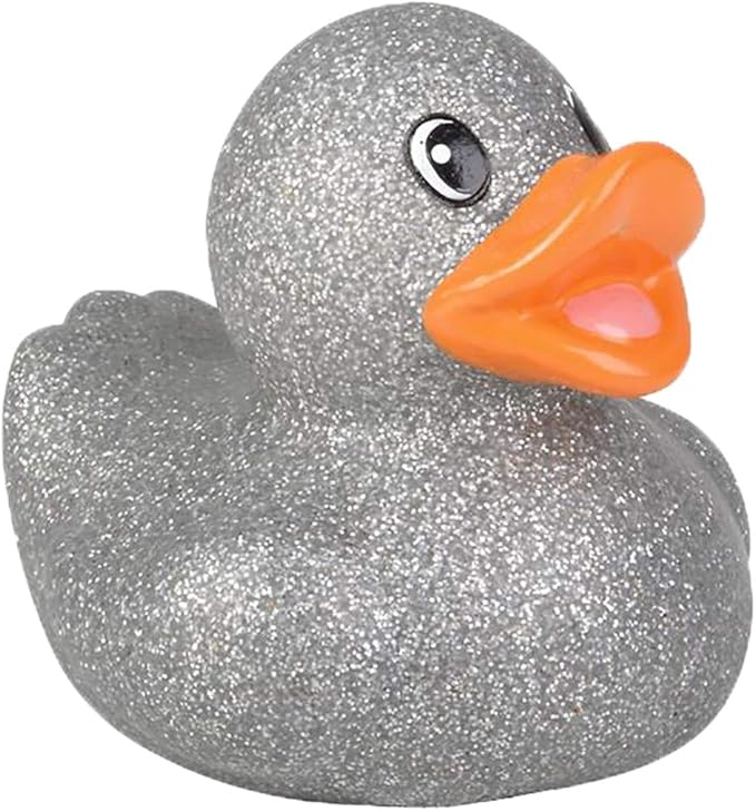 Glitter Rubber Duck Toy Assortment Duckies for Kids, Bath Birthday Gifts Baby Showers Summer Beach and Pool Activity, 2" (300-Pack)