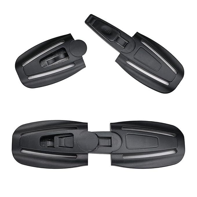 2PCS Child Seat Chest Harness Buckle Lock Stroller Chest Buckle Universal Replacement for Baby and Kids Trend,Seat Chest Harness Buckle Parts (Black)