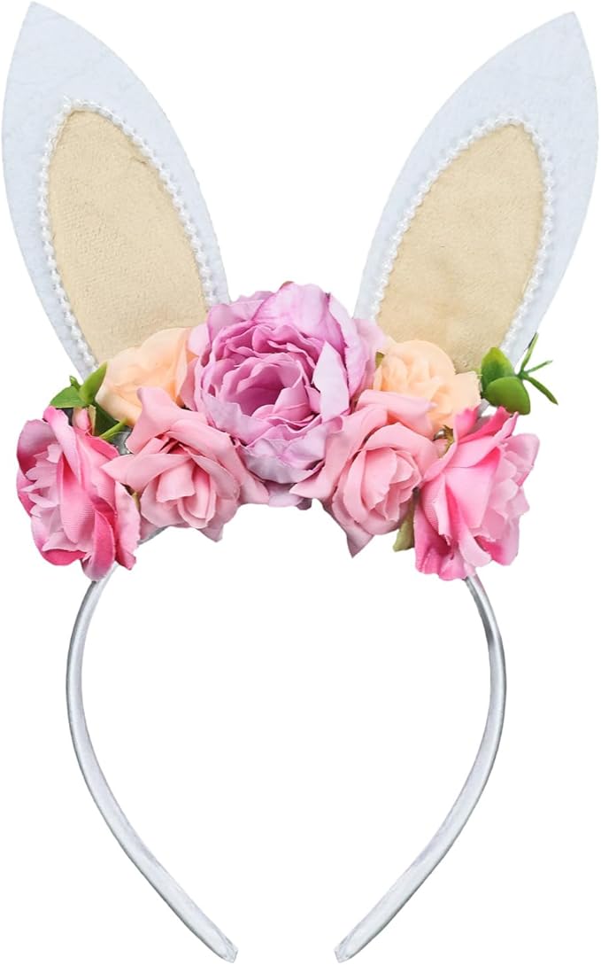 Children Easter Bunny Ears Headband Long Ear Hairband for Baby Girls Infant Toddlers Kids