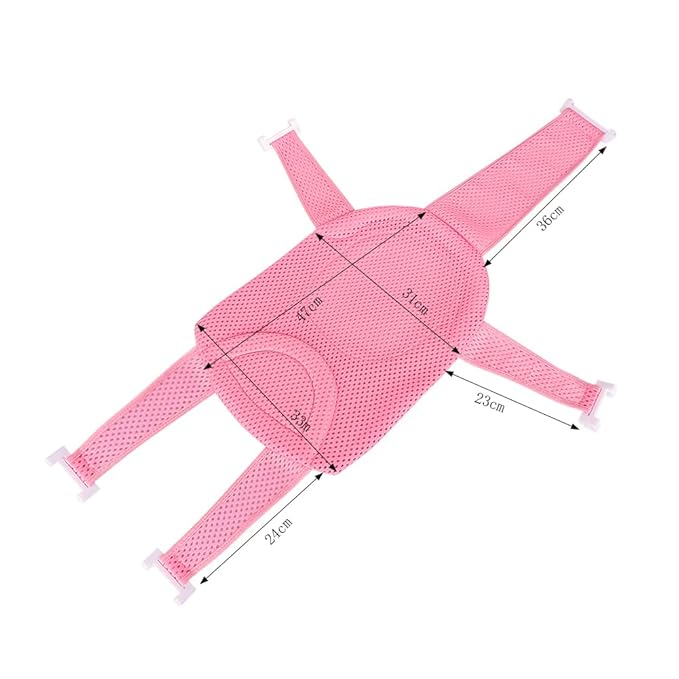 Baby Bath Seat Support Net Newborn Bath Cushion Pad Anti-Slip Infant Bathtub Sling Shower Mesh Mat Soft Bath Net Bath Pillow Adjustable Shower Pad for 0-18 Months