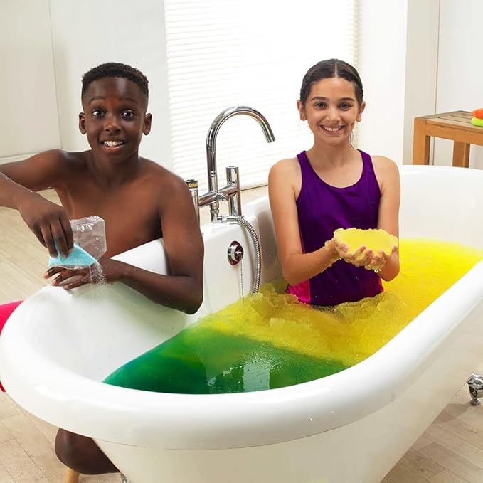 Zimpli Kids Colour Change Gelli Baff Yellow to Green from, Turns Water into Thick, Colourful goo, Early Years Educational Children’s Toy, Vegan Friendly & Cruelty for Child