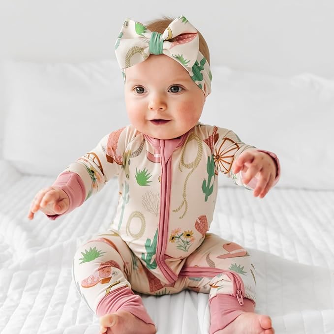Little Sleepies Luxe Bow Headband, Ready to Rodeo