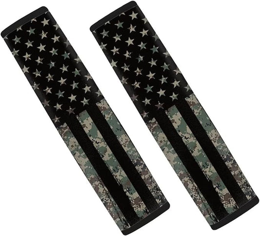 American Flag Car Seat Shoulder Strap Pads Soft Car Seat Shoulder Strap Pads Seatbelt Straps Cover Seat Belt Cover Pad for Kids 2 Pack Seatbelt Cushion