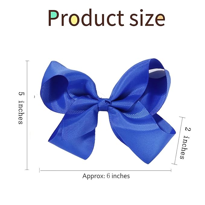 Hair Bows for Girls 10PCS Girls Toddler bows Clips Black Grosgrain Ribbon Alligator Clips Kids Hair Accessories