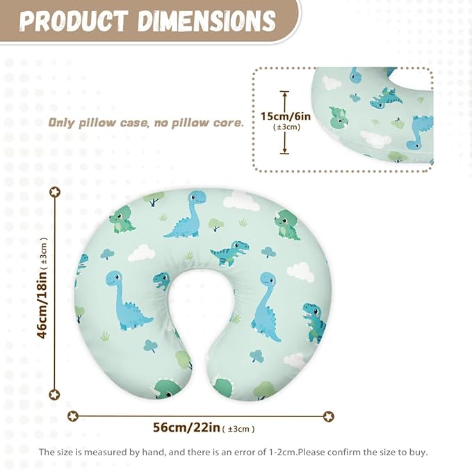 Cute Carseat Canopy for Babies Soft Breastfeeding Nursing Pillow Slipcovers Breathable Fits Snug On Infant 2PCS Baby Feeding Essentials