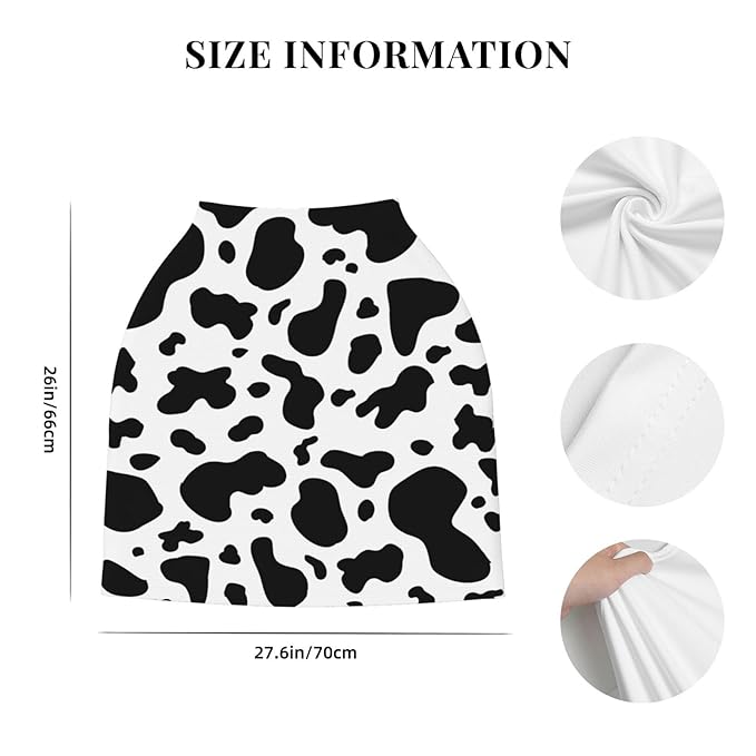 Cow Print Baby Stuff Car Seat Covers Baby Multi-Use Car Seat Canopy Carrier Cover, Breathable Breastfeeding Cover Boys & Girls