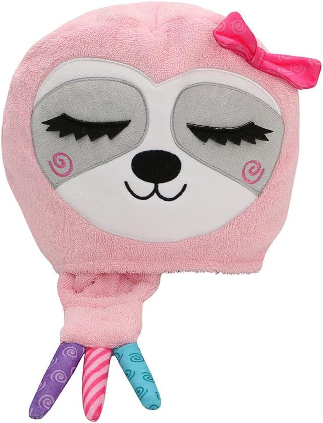 ZOOCCHINI Hooded Bath Towel for Kids 100% Cotton Terry, Plush & Absorbent for Bathtime or Pool, 50" x 22" 2-6 Years, Sadie the Sloth