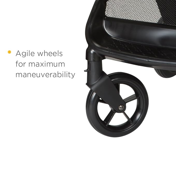 Safety 1st Smooth Ride Travel System Stroller and OnBoard FLX Infant Car Seat, Newborn to Toddler Baby Combo, Easy-Install, Large Canopy, Ample Storage, Foldable, Rear-Facing 4-30 lbs, Black Cherry