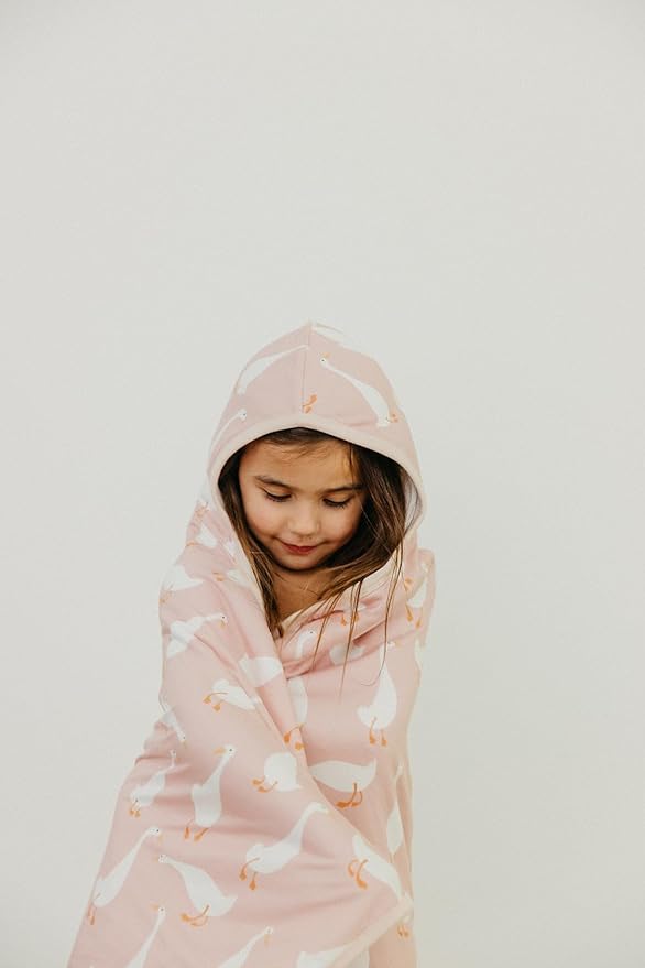Copper Pearl Hooded Bath Towels Premium Knit/Terry Cloth Toddler Towels with Hood, Pockets, and Cool Designs - Great to Gift and Make Bath Time Fun - Big Kids Hooded Towel, Goosie