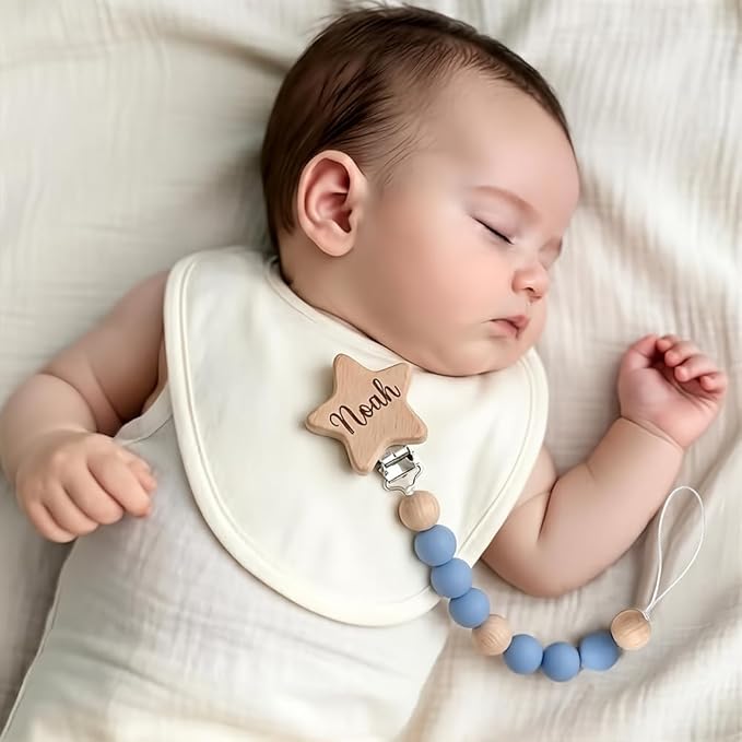 Personalized Pacifier Clips,Personalized Stroller Clip with Name Pacifier Clip