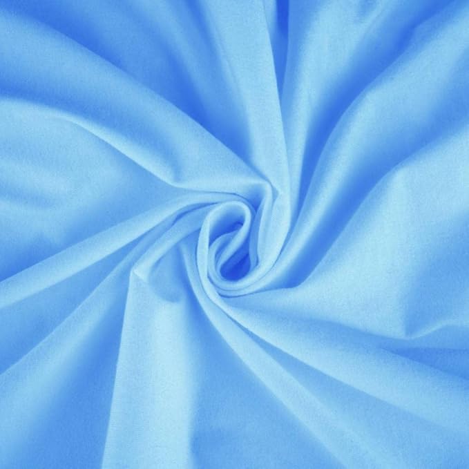 SheetWorld Fitted 100% Cotton Jersey Pack N Play Sheet 29 x 42, Baby Blue, Made in USA
