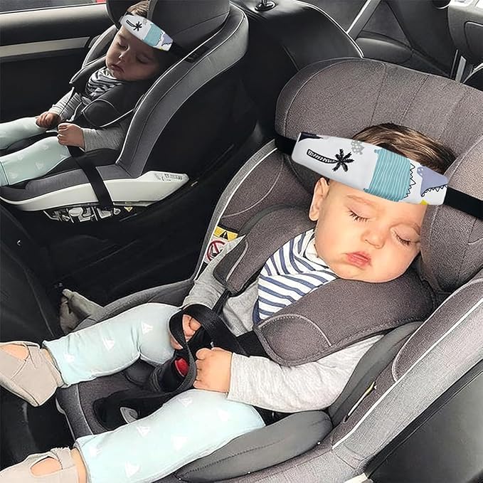 2 Pcs Baby Head Support for Car Seat, Carseat Head Support for Infant Toddler Kids Children Stroller Seat Neck Relief Head Band Sleeping Traveling (Whales and Octopuses)