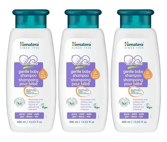 Himalaya Gentle Baby Shampoo for Baby-Soft Hair & Scalp Soothing Moisture, 13.53 oz, 3 Pack